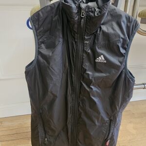Adidas Black Vest Lightweight Water-Resistant Athletic